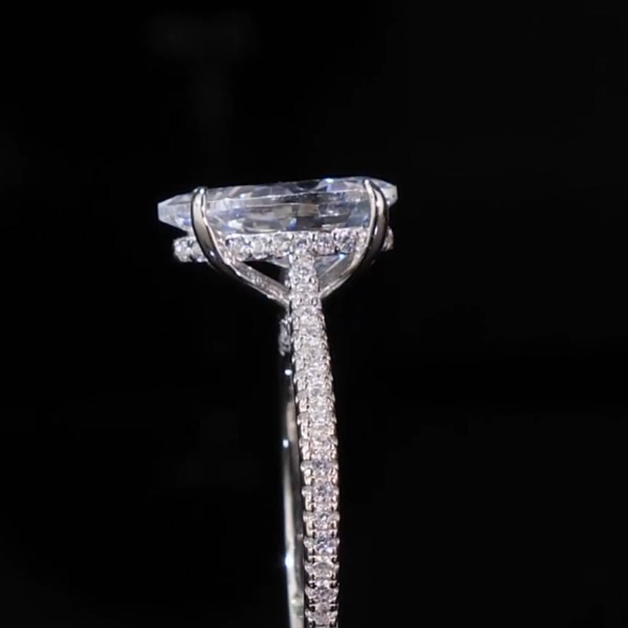Sterling Silver Helen Love Engagement Ring