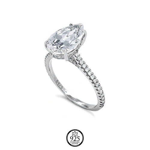 Sterling Silver Helen Love Engagement Ring