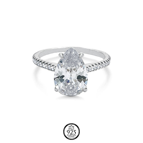 Sterling Silver Helen Love Engagement Ring