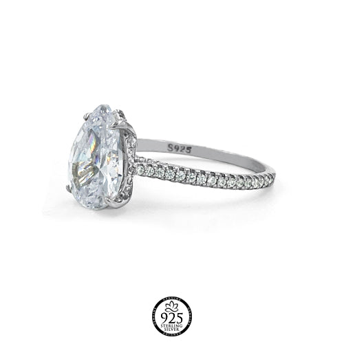 Sterling Silver Helen Love Engagement Ring