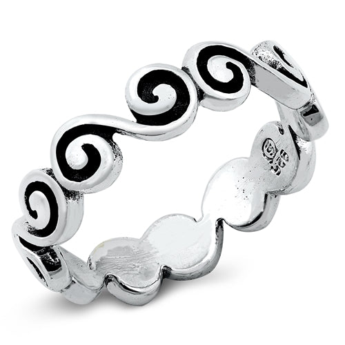 Sterling Silver Spirals Ring