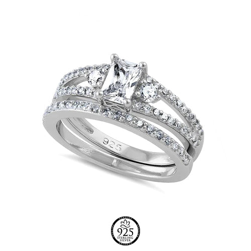 Sterling Silver Melania Engagement Ring