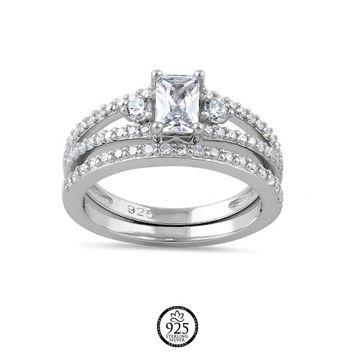 Sterling Silver Melania Engagement Ring