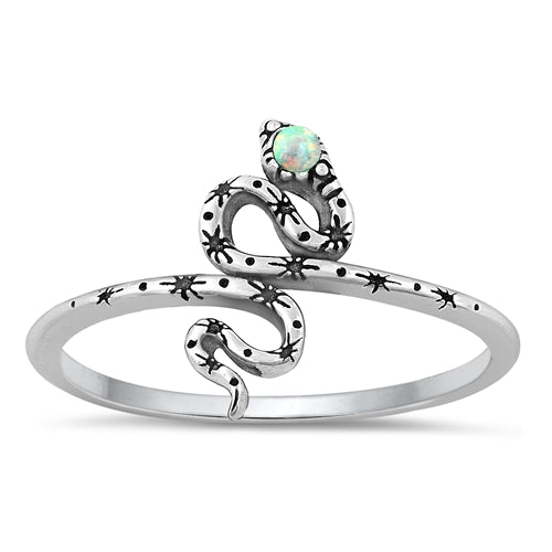 Sterling Silver Shiny Snake Ring