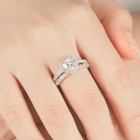 Sterling Silver Timeless Love Heart Engagement Ring