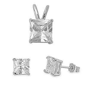 Sterling Silver Juliet Princess Cut Set
