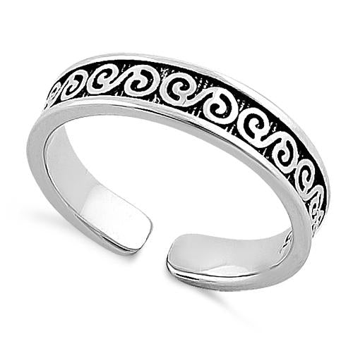 Sterling Silver Celtic Swirl Adjustable Toe Ring