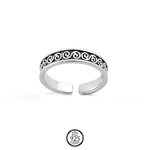 Sterling Silver Celtic Swirl Adjustable Toe Ring