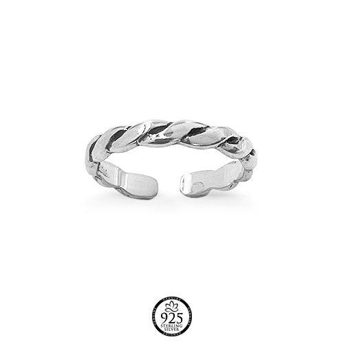 Sterling Silver Braid Toe Ring