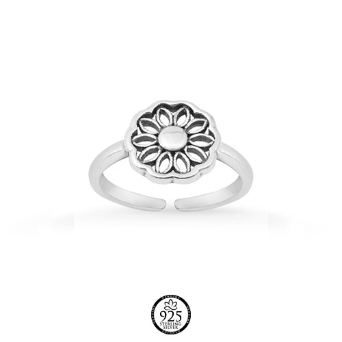 Sterling Silver Mandala Toe Ring