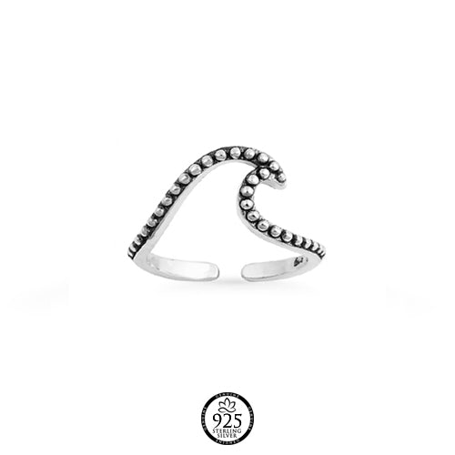 Sterling Silver Bali Wave Toe Ring