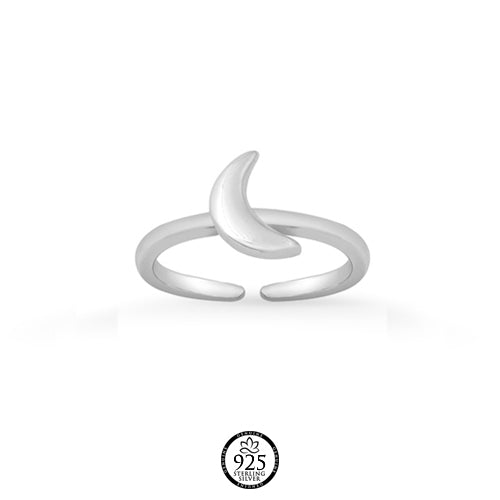 Sterling Silver Crescent Moon Toe Ring