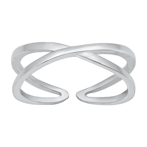 Sterling Silver Criss Cross Toe Ring