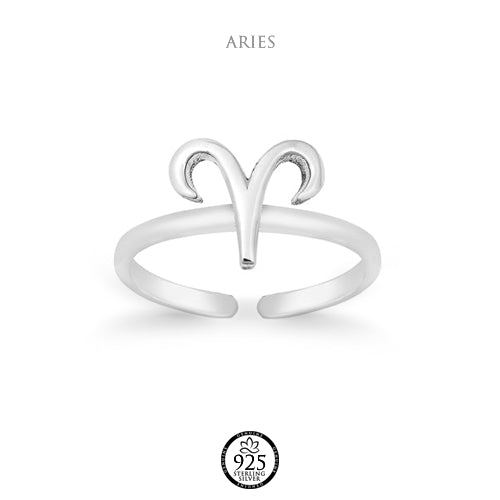 Sterling Silver Aries Zodiac Sign Toe Ring