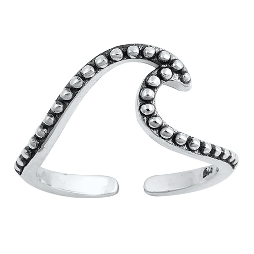 Sterling Silver Bali Waver Toe Ring