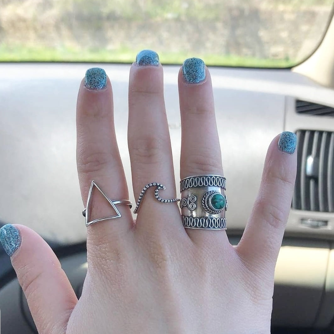 Sterling Silver Triangle Style Ring