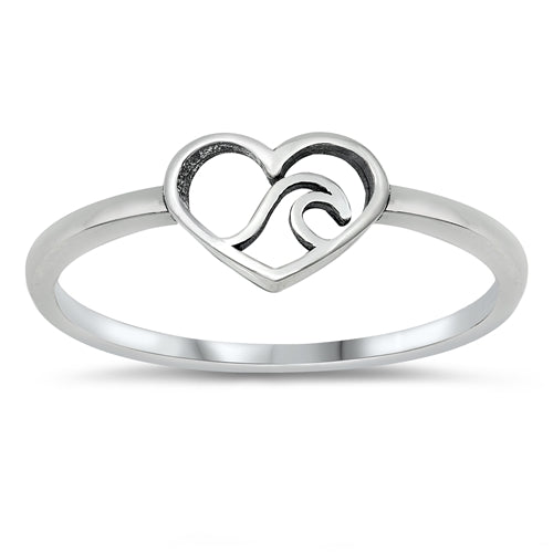 Genuine Sterling Silver Sunset and Wave Necklace