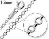 Sterling Silver Rollo Chain Necklace 1.8mm