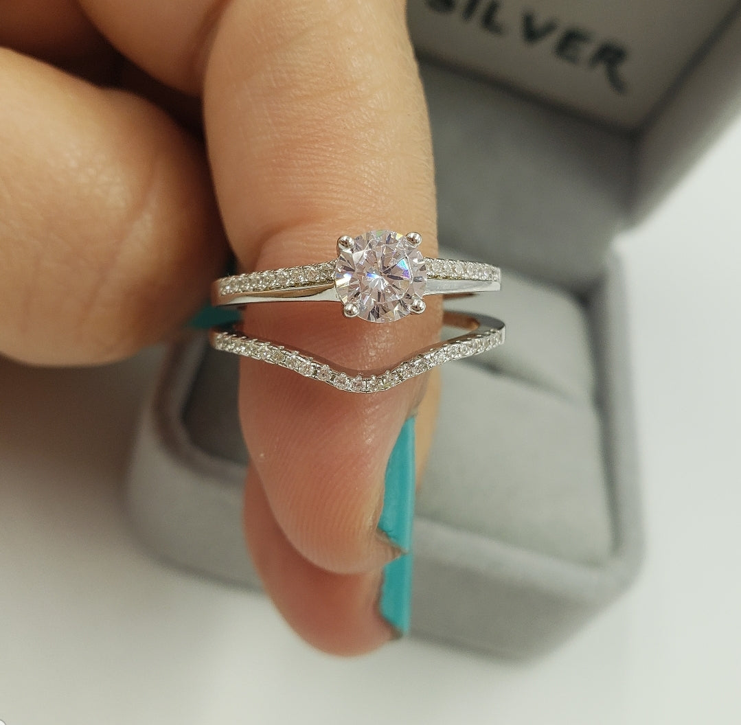Sterling Silver Eternal Love Engagement Ring