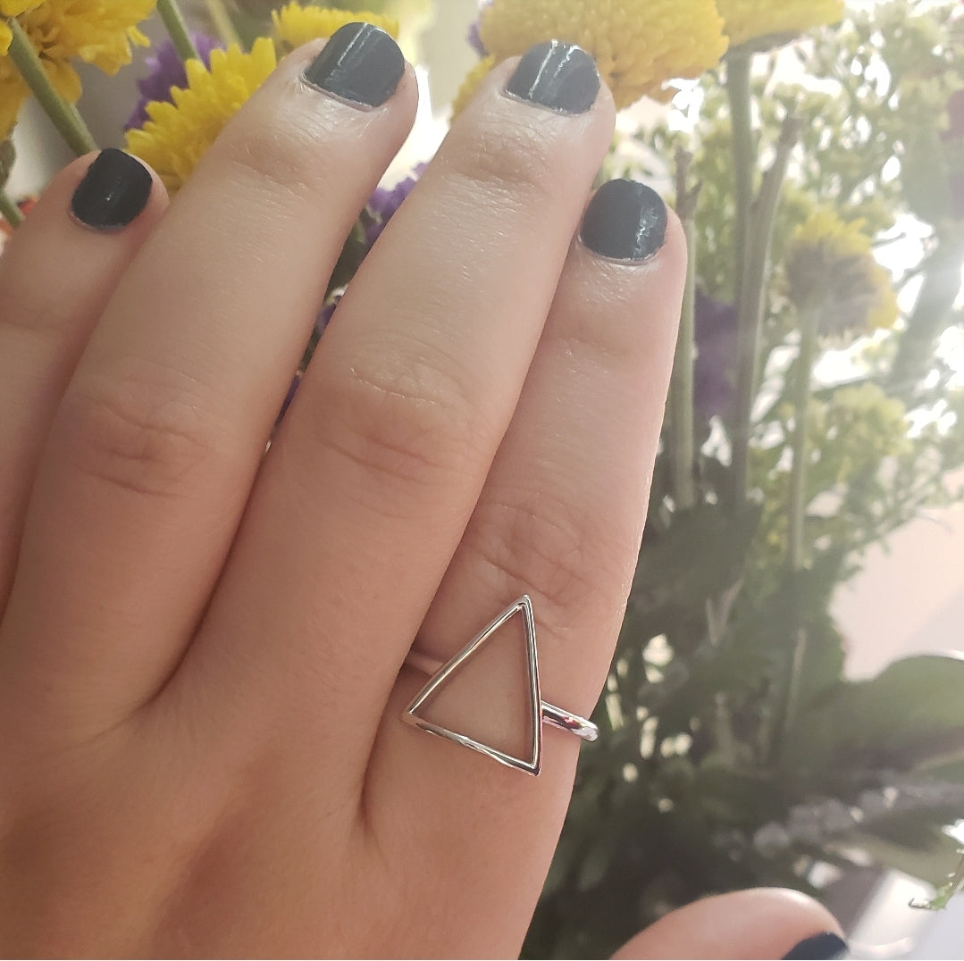 Sterling Silver Triangle Style Ring