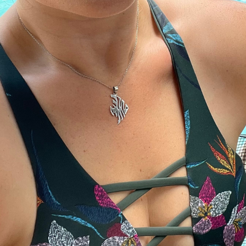 Sterling Silver Ocean Fish Necklace