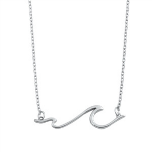 Sterling Silver Wave Necklace