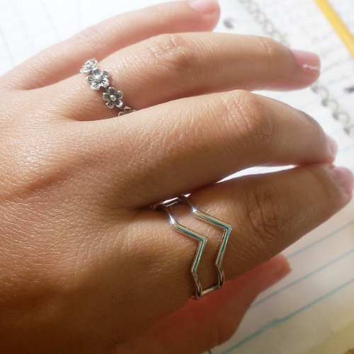 Sterling Silver Abstract Ring