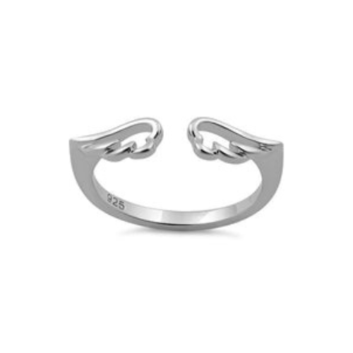 Sterling Silver Angel Wings Ring