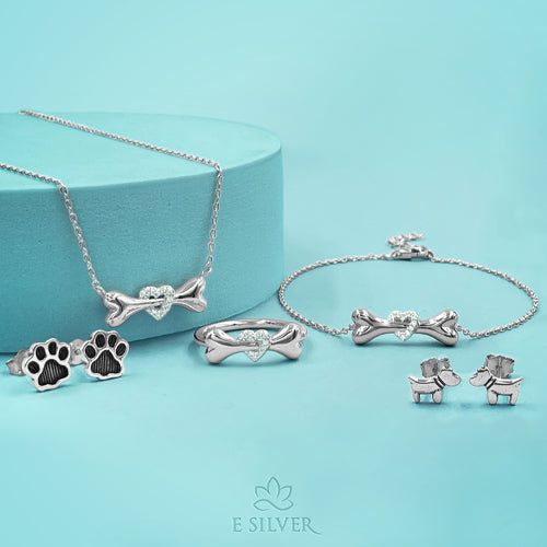 Sterling Silver My Dog Bone Necklace