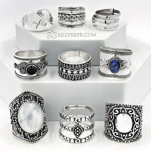 Sterling Silver Rope Bali Ring