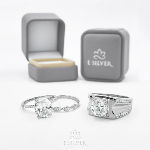 Sterling Silver Simple Neutral Engagement Ring