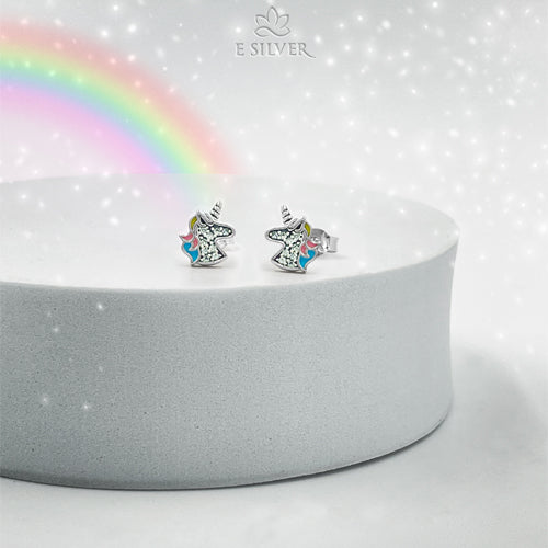 Sterling Silver Unicorn Earrings