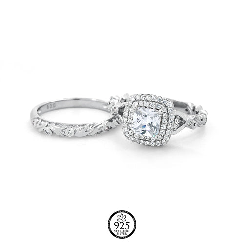 Sterling Silver Vintage Queen Engagement Ring