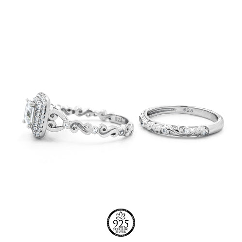 Sterling Silver Vintage Queen Engagement Ring