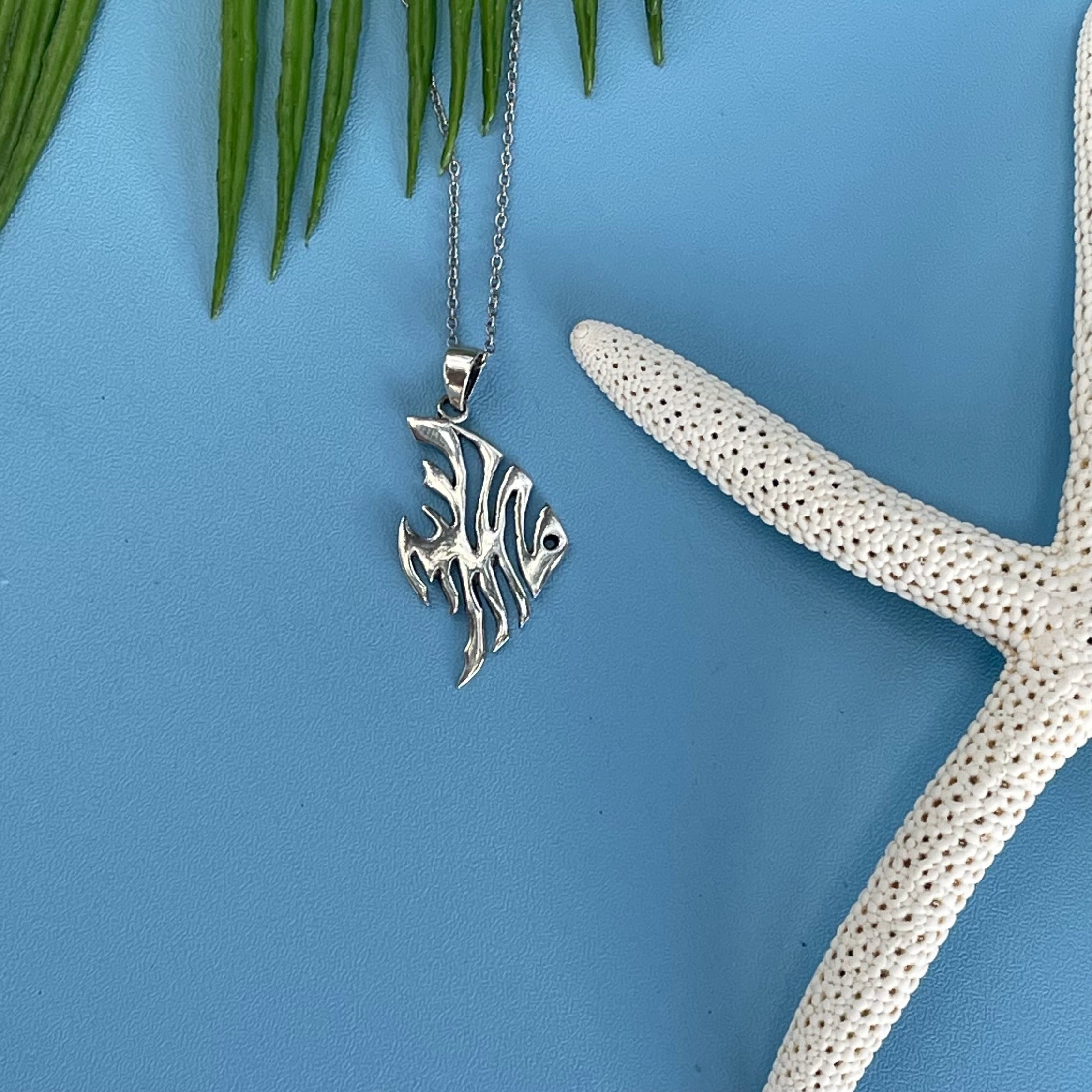 Sterling Silver Ocean Fish Necklace