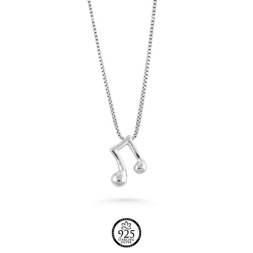 Sterling Silver Music Note Necklace