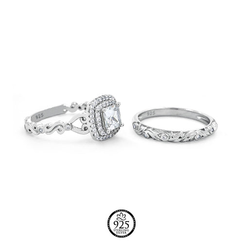 Sterling Silver Vintage Queen Engagement Ring