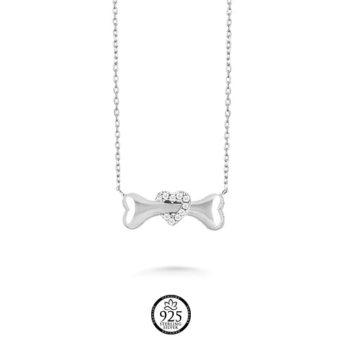 Sterling Silver My Dog Bone Necklace