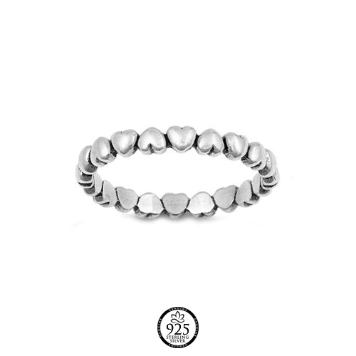 Sterling Silver Infinity Heart Stackable Ring