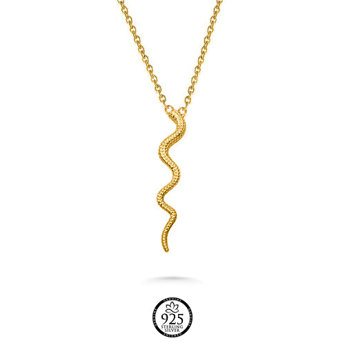 Sterling Silver Subtle Snake Necklace