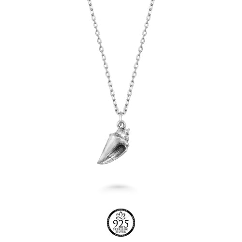 Sterling Silver Sound of the Ocean Conch Necklace