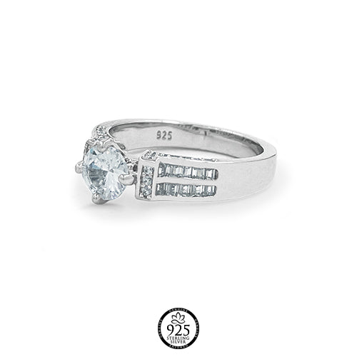 Sterling Silver Eloquent Engagement Ring