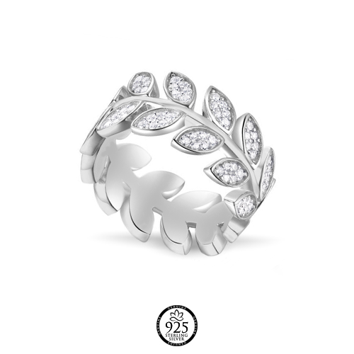 Sterling Silver Sabrina Leaves Ring