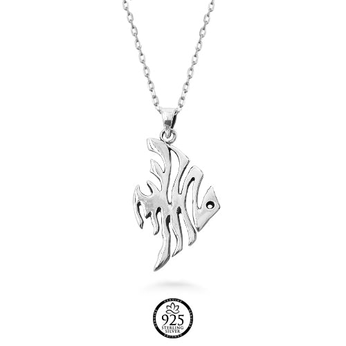 Sterling Silver Ocean Fish Necklace