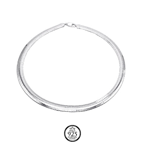 Sterling Silver 20" Bold Omega Necklace