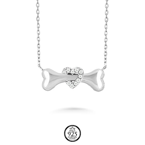 Sterling Silver My Dog Bone Necklace