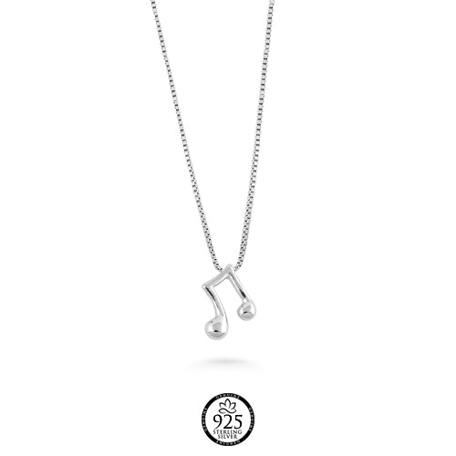 Sterling Silver Music Note Necklace