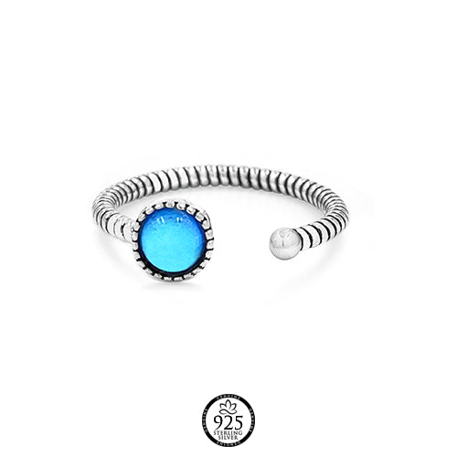 Sterling Silver Moon Stone Majestic Ring