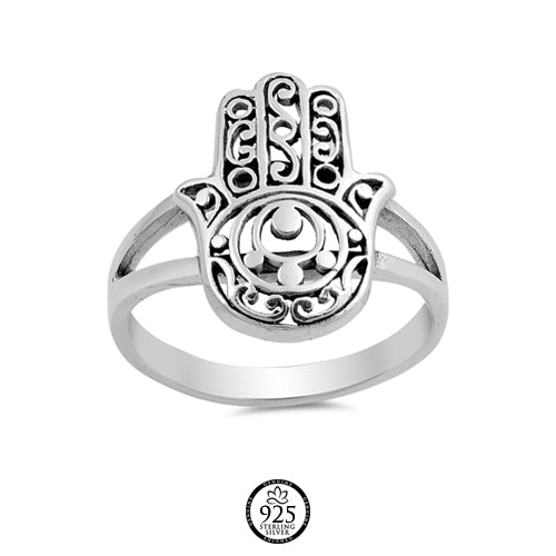 Sterling Silver Hamsa Ring
