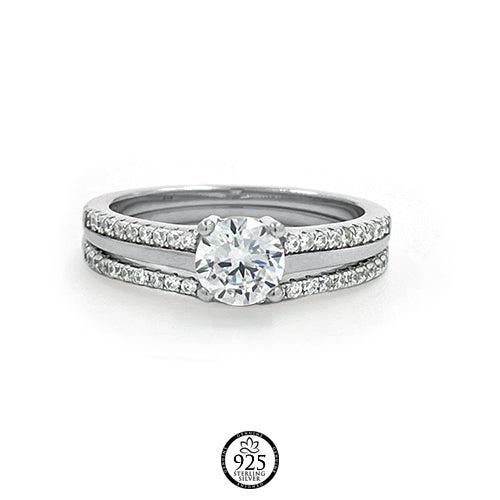 Sterling Silver Eternal Love Engagement Ring